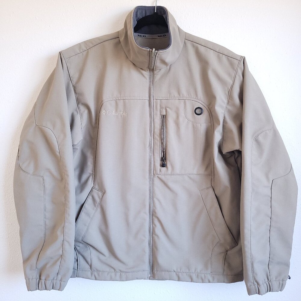 Men's Columbia soft shell tan jacket